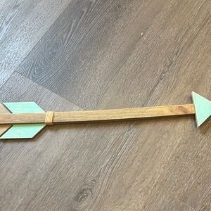 Rustic Wooden Arrow Wall Decor - Mint and Brown